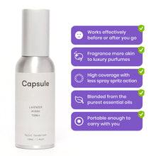 Load image into Gallery viewer, Capsule Toilet Spray - Lavender | Myrrh | Tonka Bean